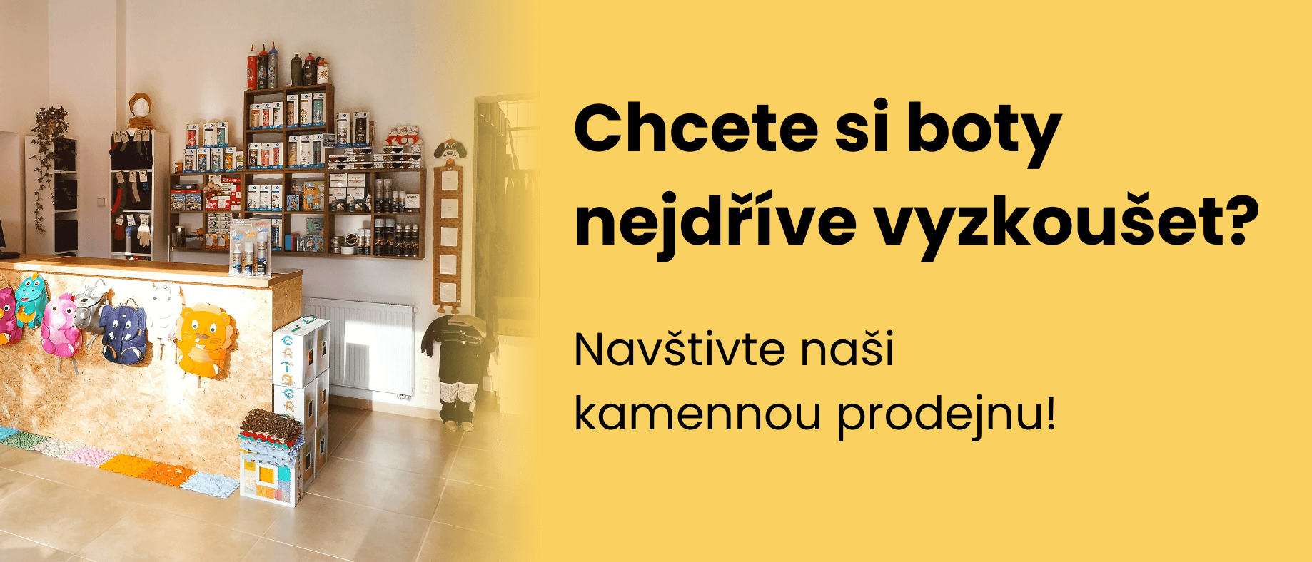Kamenná prodejna barefoot obuvi