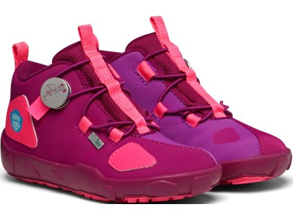 Barefoot celoroční boty s membránou Affenzahn - Low Boot Vegan Trail Flamingo (Velikost boty (EU) 26)