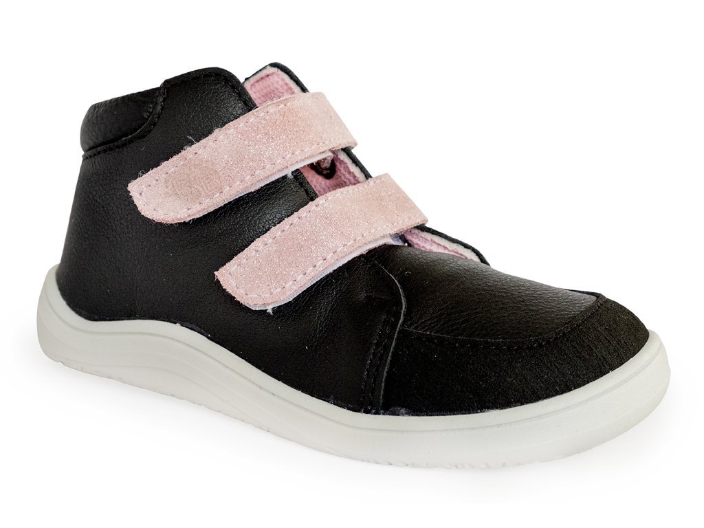 Baby Bare Shoes Fall Black Pink Asfaltico ( s membránou)