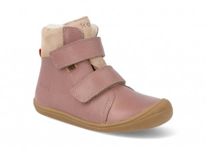 36867 06t001 102 600 barefoot zimni obuv s membranou koel4kids brandon wool old pink ruzove 1
