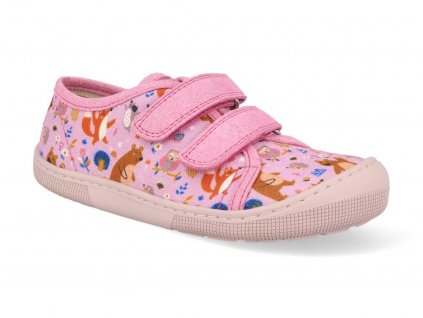 47028 07m035 50b 610 barefoot detske platenky koel dud print bear pink 1