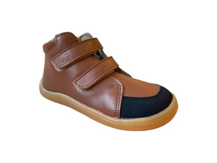 Baby Bare Shoes Febo Fall Brown Asfaltico ( s membránou)