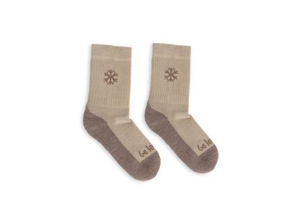 barefoot ponozky be lenka kids crew merino wool beige 59979 size large v 1