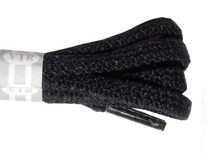 Bavlněné ploché tkaničky 90cm - Černé