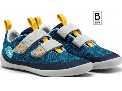 Dětské barefoot boty Affenzahn Sneaker Knit Happy - Penquin 00397-30001