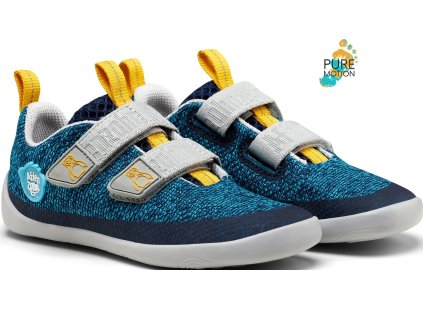 Dětské barefoot boty Affenzahn Sneaker Knit Happy - Penquin