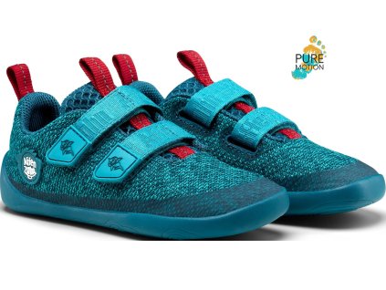 Dětské barefoot boty Affenzahn Sneaker Knit Happy - Shark