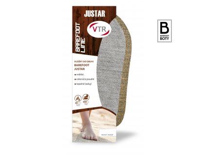 Vložky do bot Barefoot Justar šedé