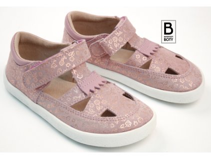 Ef Barefoot sandály Pink Glitter II