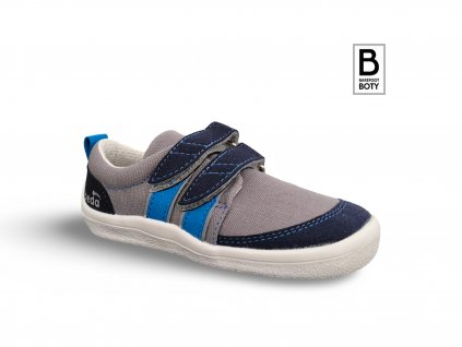 Barefoot tenisky BEDA 0001/TEX/W/PR2 - DANNY šedé