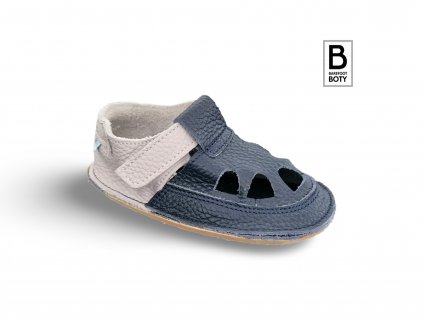 Baby bare sandálky Summer Perforation Gravel - modrá