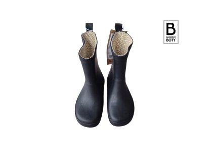 Dětské barefoot holínky Reima Ankka - Black pic.1