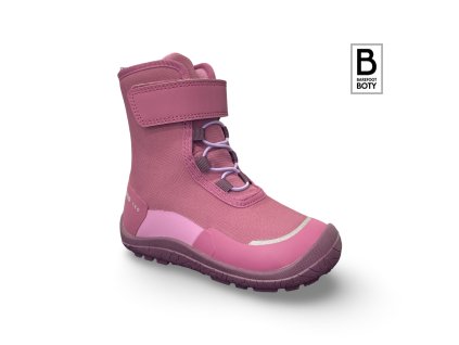 Zimní barefoot boty s membránou Reima Talvella Red Violet