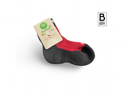 Dětské ponožky Surtex 80% merino - červené