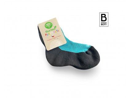 Dětské ponožky Surtex 70% merino  - modré JARO - PODZIM