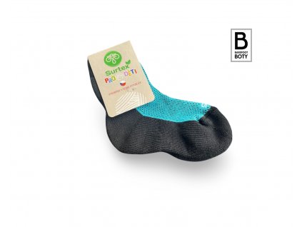 Dětské ponožky Surtex 70% merino  - modré JARO - PODZIM