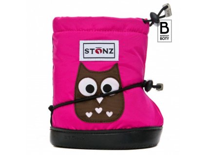 Stonz booties Toddler - Owl Fuchsia
