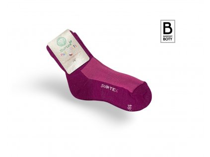 Dětské ponožky Surtex 70% merino Aerobic růžové