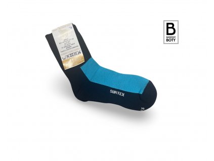 Ponožky Surtex 80% merino pro dospělé SPORT tyrkysové
