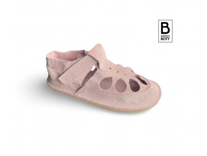 Baby bare shoes Summer Sparkle Pink