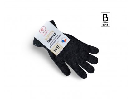 Pletené rukavice Surtex 100% merino černé pro dospělé