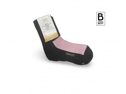 Ponožky Surtex 80% merino pro dospělé SPORT růžové