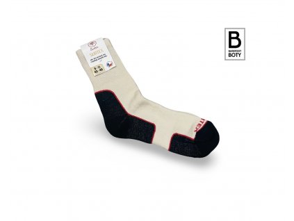 Ponožky Surtex 95% Merino froté pro dospělé ZIMA světlé volný lem
