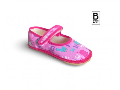 Beda barefoot balerínky pink words