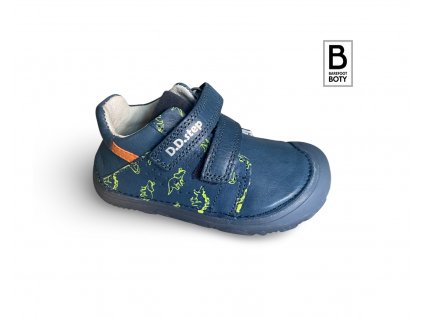 Celoroční barefoot boty D.D.STEPS 073-919  Bermuda blue se svítící podrážkou - modré