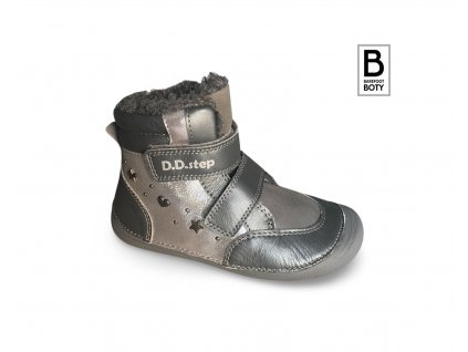 Zimní barefoot boty D.D.STEP W063-798M Dark Grey