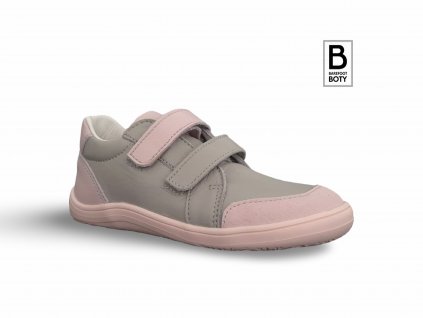 Baby Bare Shoes Febo Go GREY PINK