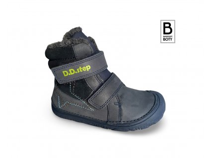 Zimní barefoot boty D.D.STEPS W073-688A modré