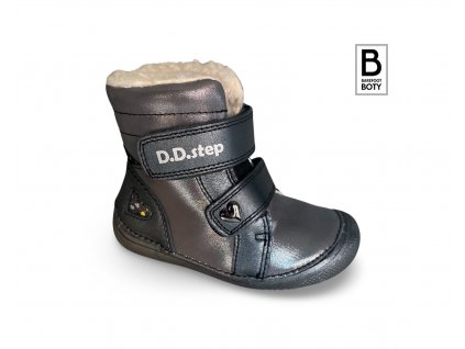 Zimní barefoot boty D.D.STEPS W063-829A černé