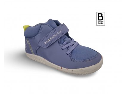 Barefoot tenisky Vivobarefoot PRIMUS LUDO HI PRESCHOOL VIVID BLUE