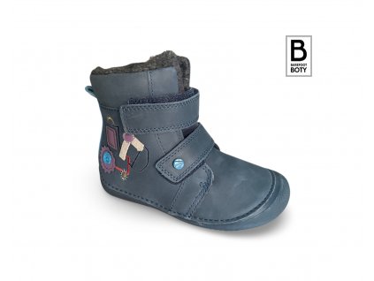 Zimní barefoot boty D.D.Step W063-321A modré