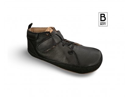 Celoroční kotníkové barefoot boty Pegres BF32 černé
