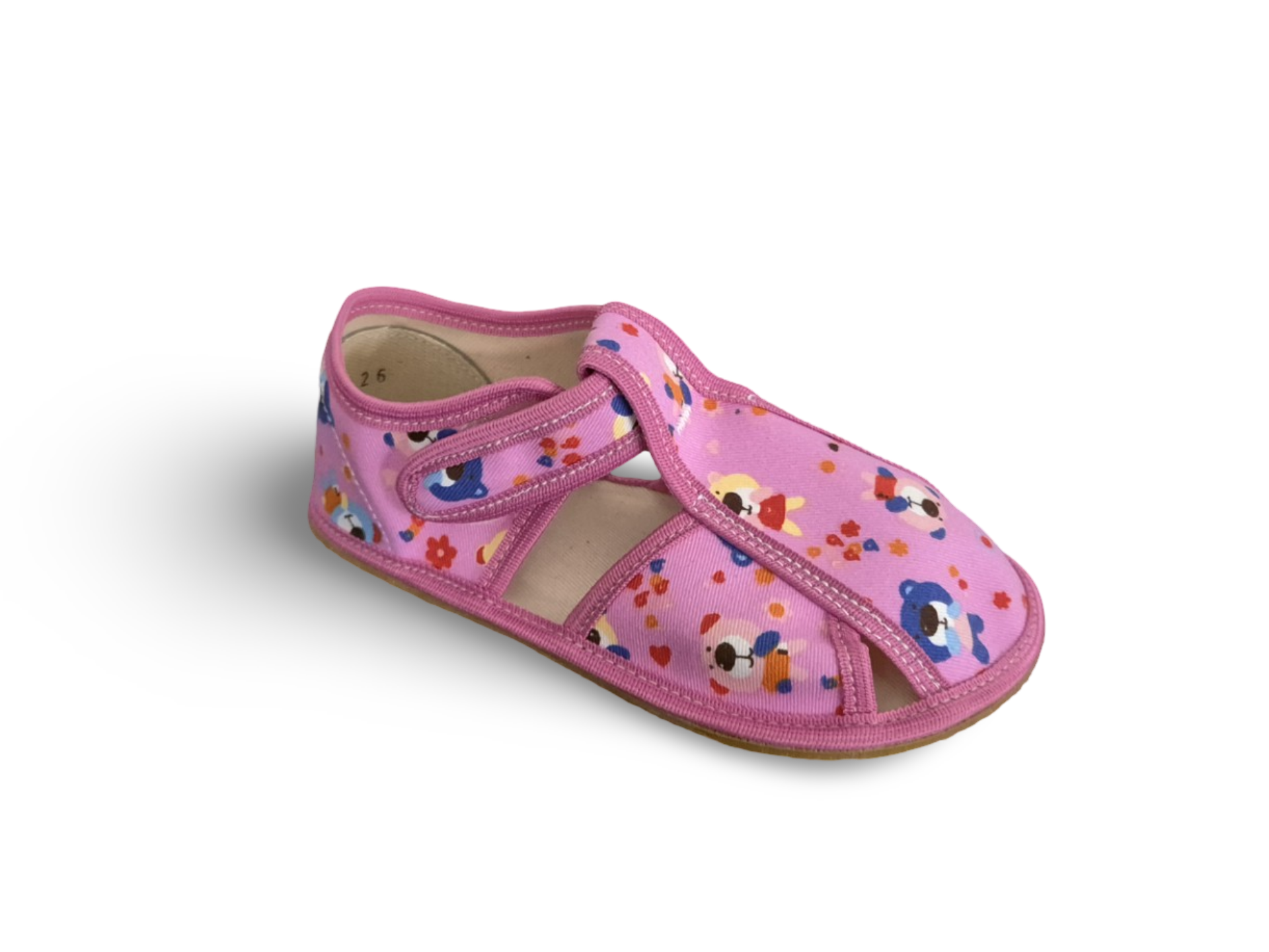 Levně Baby bare shoes Bačkory Baby Bare Pink Teddy