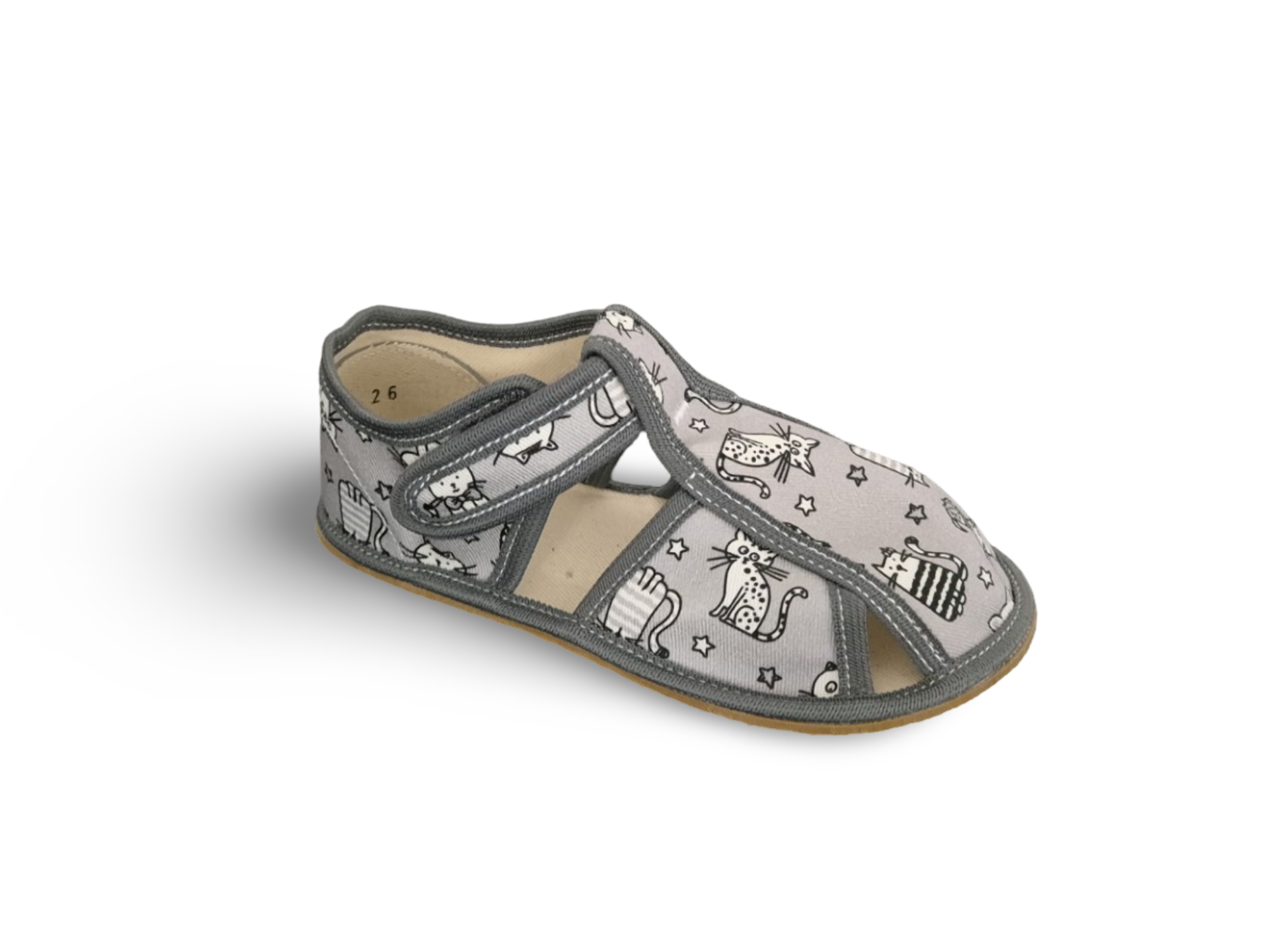 Levně Baby bare shoes Bačkory Baby Bare Grey Cat