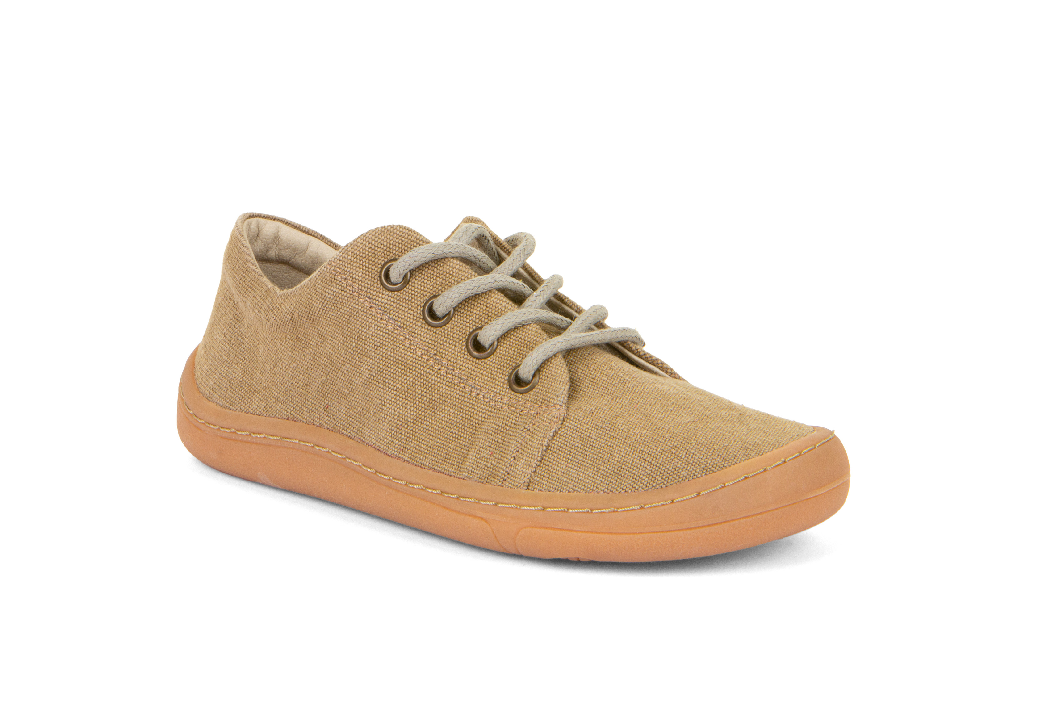 Levně Barefoot tenisky Froddo Vegan Canvas Beige dětské