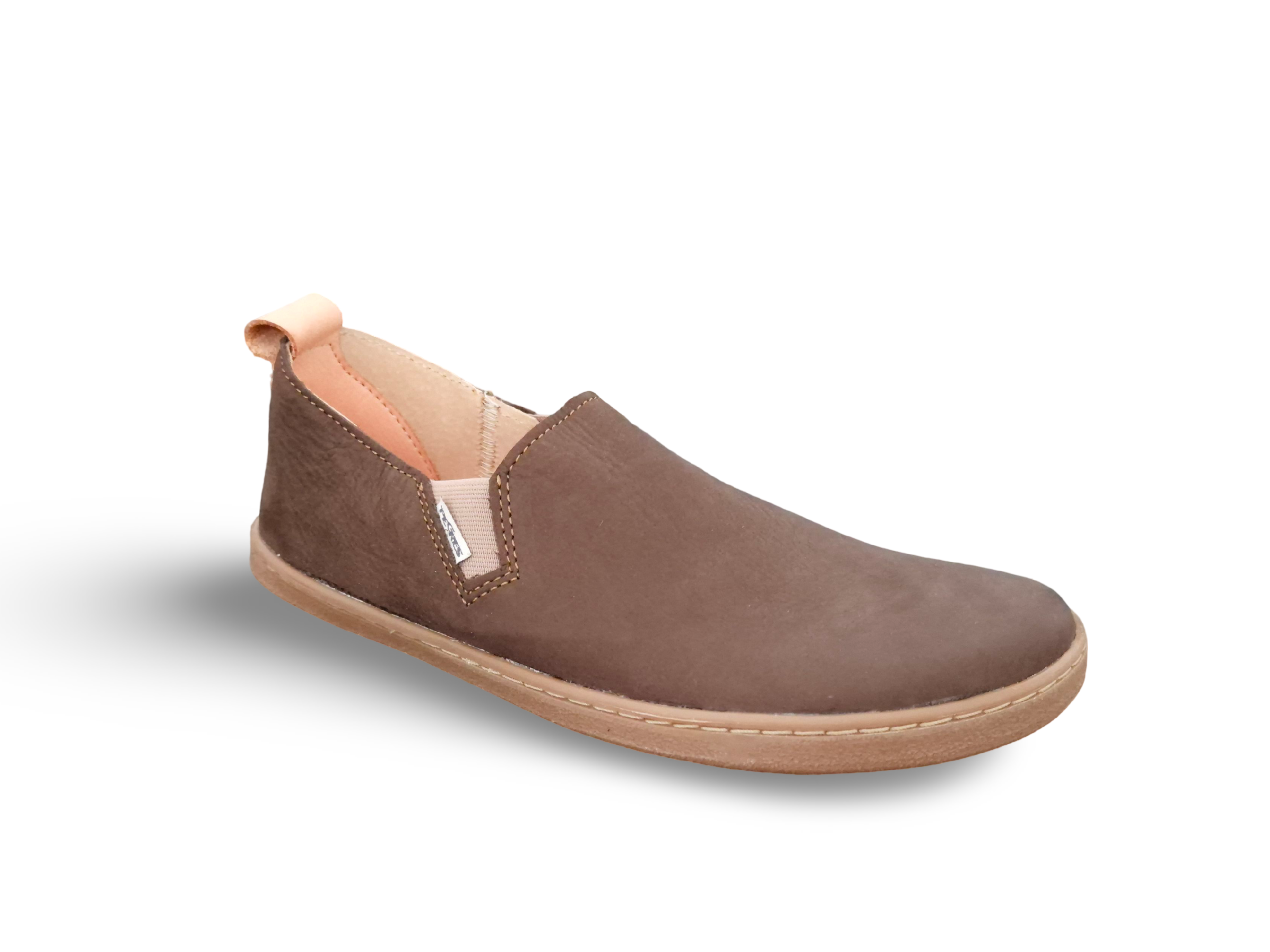Levně Barefoot slip-on boty Pegres BF82 hnědé
