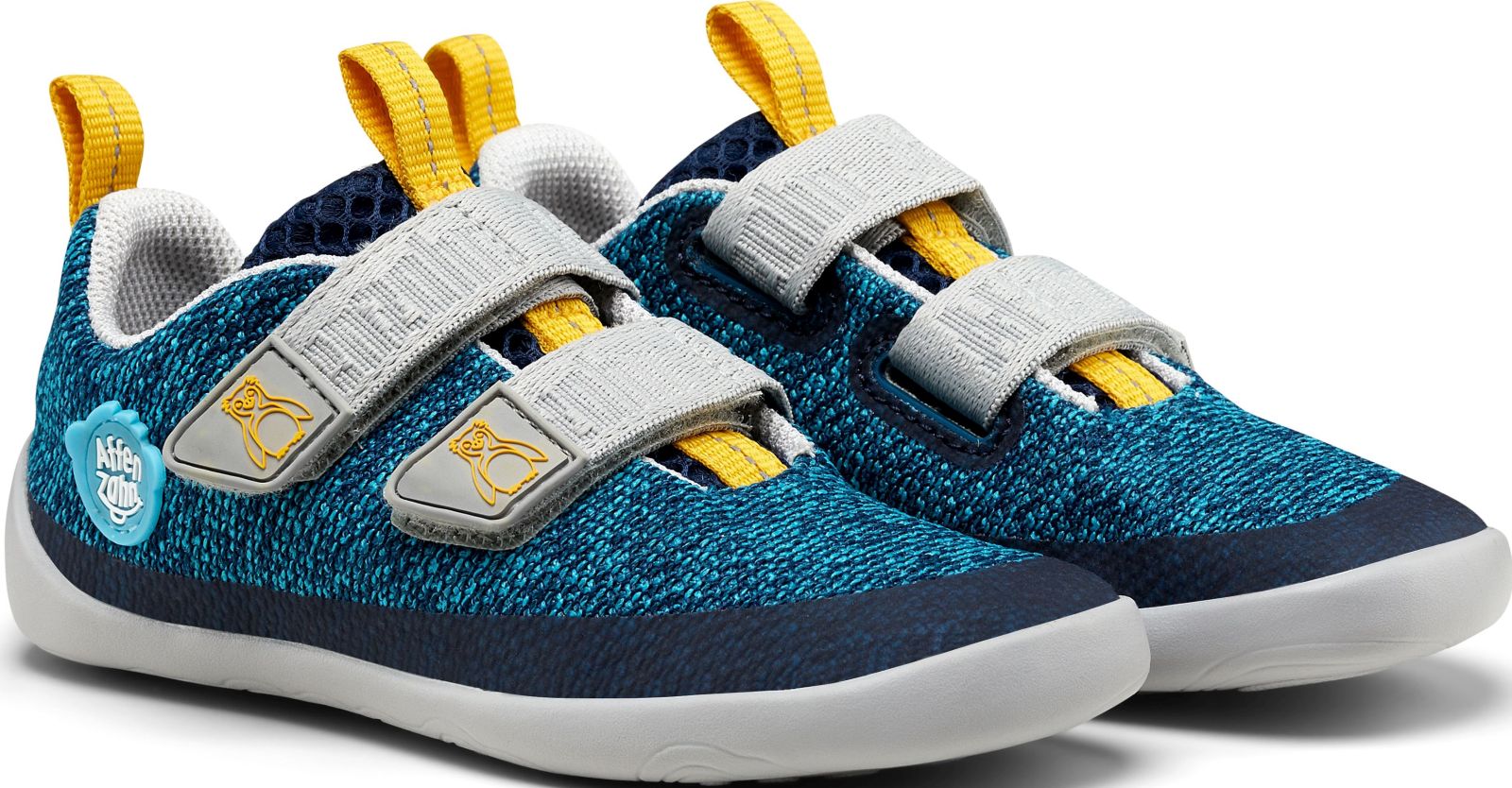 Dětské barefoot boty Affenzahn Sneaker Knit Happy - Penquin Velikost: EU 22
