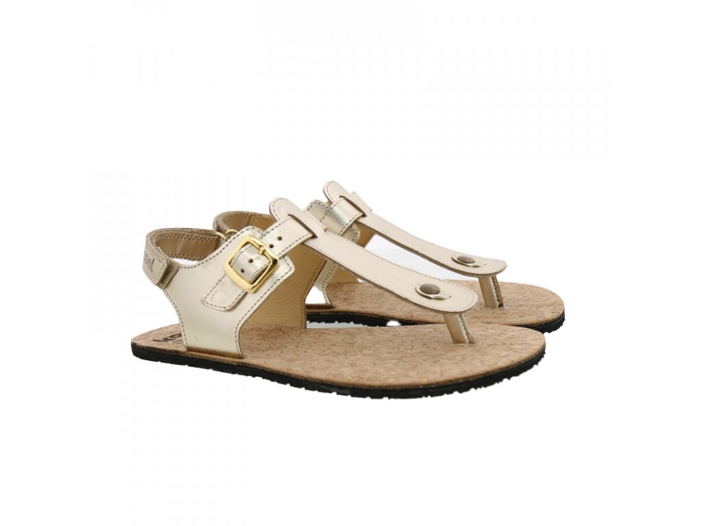 KOEL4kids Barefoot sandály KOEL - Ariana Champagne - zlatá Velikost: EU 42