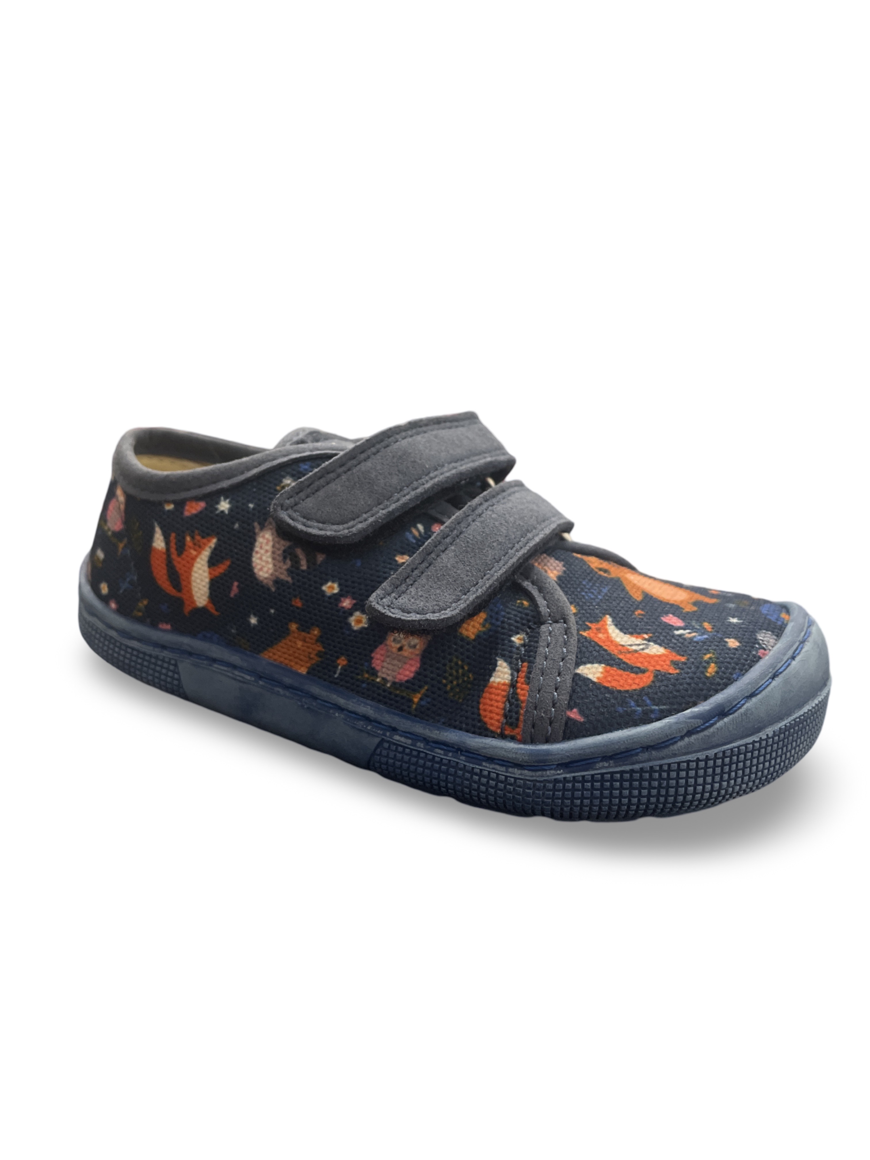 Levně KOEL4kids Barefoot plátěná obuv KOEL - Dud Textile Bear blue