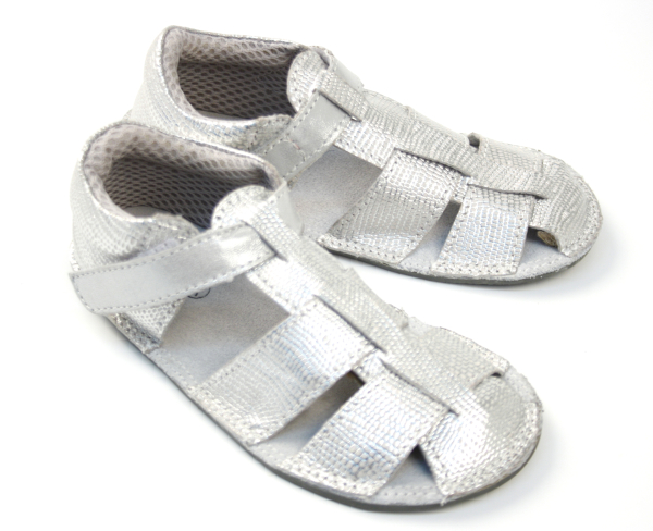 Levně Ef Barefoot sandály Silver Velouria