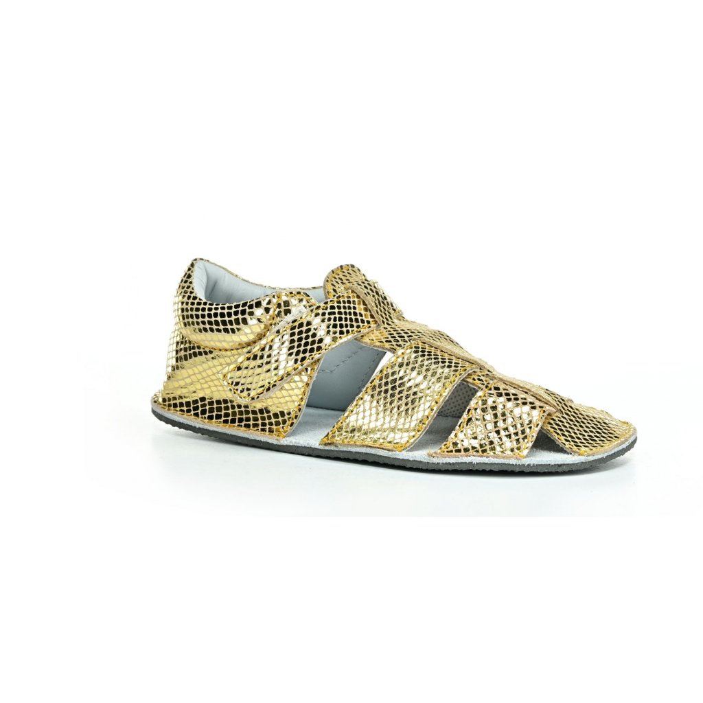 Levně Ef Barefoot sandály Gold