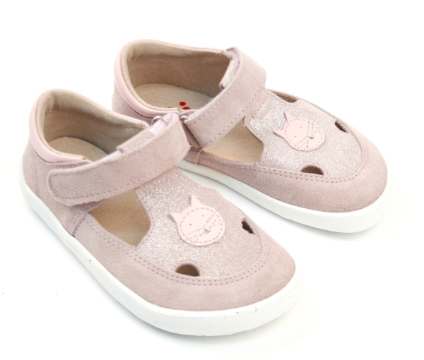 Levně Ef Barefoot sandály Pink Cat