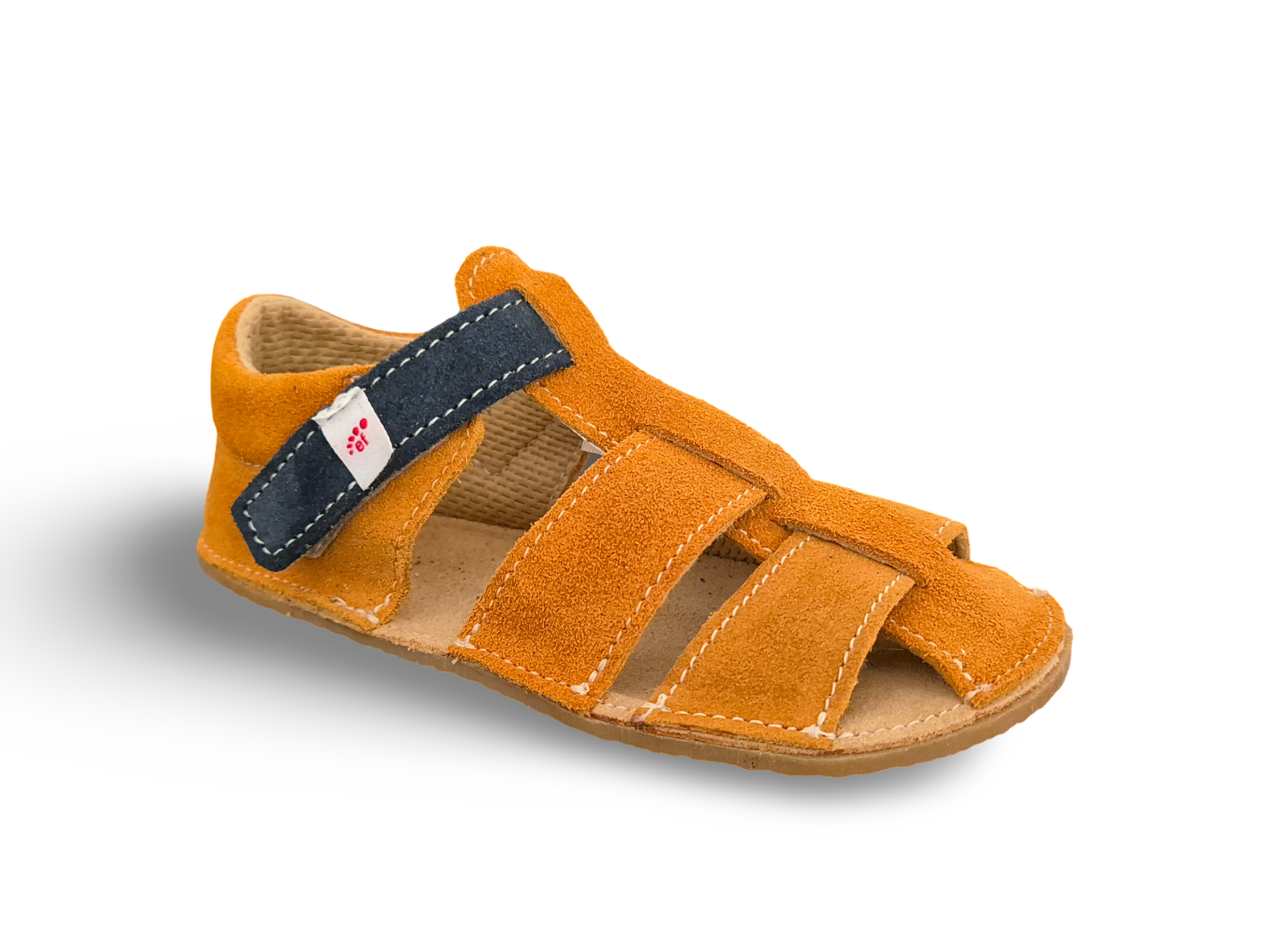 Levně Ef Barefoot sandály Miodowy - hnědá
