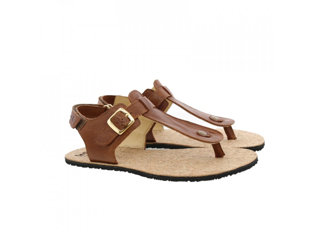 KOEL4kids Barefoot sandály KOEL - Ariana Cognac - hnědá Velikost: EU 42