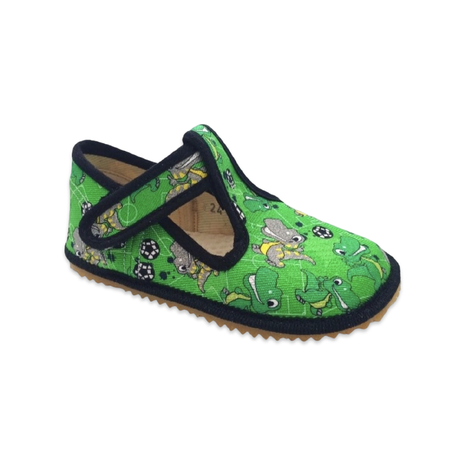 Levně Beda barefoot přezůvky Green Dinoball BF 060010/W