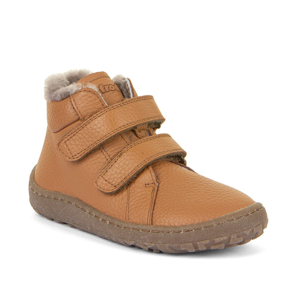 Levně Zimní boty Froddo barefoot winter furry cognag kožené